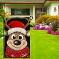 thumbnail image 4 of Shangniulu Merry Christmas Reindeer Garden Flag, Winter Snowflake Cute Deer Xmas Holiday Yard Flag, Deer with Red Scarf Hat Outdoor Decoration 12x18in, 4 of 8