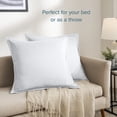 thumbnail image 5 of Bare Home Pillow Sham Set - Premium 1800 Collection - Double Brushed - Euro, White, 5 of 8
