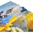 thumbnail image 3 of FREEAMG Blue and Yellow Flowers Shower Curtain for Bathroom, Decorative Bath Bathroom Accessories with 12 Pack Hooks for Home Hotels, 60 X 72 in, 3 of 6
