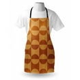thumbnail image 3 of Rustic Apron Abstract Style Oak Plank Pattern with Tiled Bound Lines and Oval Curves Image, Unisex Kitchen Bib Apron with Adjustable Neck for Cooking Baking Gardening, Orange and Tan, by Ambesonne, 3 of 3