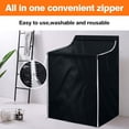 thumbnail image 2 of HOMEIORA 1pc Washing Machine Cover, Washer/Dryer Cover Fit Most Top Load or Front Load Washers/Dryers, All Weather Protection, Black, 2 of 7