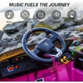 thumbnail image 6 of Rock Wheels Licensed Lamborghini Urus Ride On Truck Car Toy, 12V Battery Powered Electric 4 Wheels Kids Toys w/ Parent Remote Control, Foot Pedal, Music, Aux, LED Headlights, 2 Speeds (Pink), 6 of 9