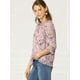 thumbnail image 4 of BluCasual De GaCon Estampado Floral De Man3/4 Con Volantes PaMujer RoL, 4 of 6
