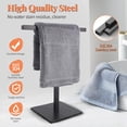 thumbnail image 5 of ZEN Bathroom Hand Towel Holder Stand，T-Shape Hand Towel Holder Stand SUS304 Stainless Steel for Bathroom，Kitchen or Vanity Countertop, 5 of 13