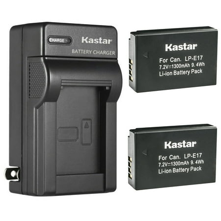 Kastar 2-Pack Battery and AC Wall Charger Replacement for Canon EOS RP  EOS R10 Mirrorless Digital Camera  KISS X8i  KISS X9i  Rebel SL2  EOS Rebel T6i  EOS Rebel T6s  EOS Rebel T7i Camera