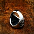 thumbnail image 2 of HOOUN Hollow The Triple Horn Of Odin Ring Stainless Steel Retro Viking Rune Biker Ring-10, 2 of 3