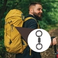 thumbnail image 7 of Spring Double Ring Keychain Dual Key Ring Holder Detachable Keychain Spring Shaped Key Accessories Dual Split Key Ring Matte Black 2, 7 of 7