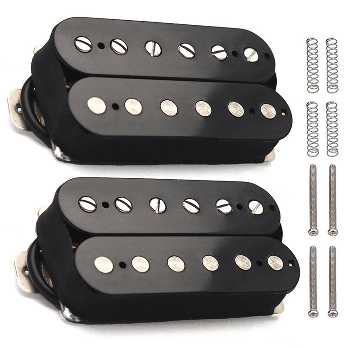 2Pcs Electric Guitar Pickups Set 5 Double Coil Humbucker Electric Guitar Pickup Neck +Bridge Pickup,2 x Humbucker Pickup (Neck+Bridge),Black