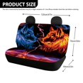 thumbnail image 4 of CHAQLIN Fire Ice Wolves Case Rear Bench Seat Covers with SUV Car, Non-Slip Stretch Car Seat Covers(Set of 2), 4 of 4