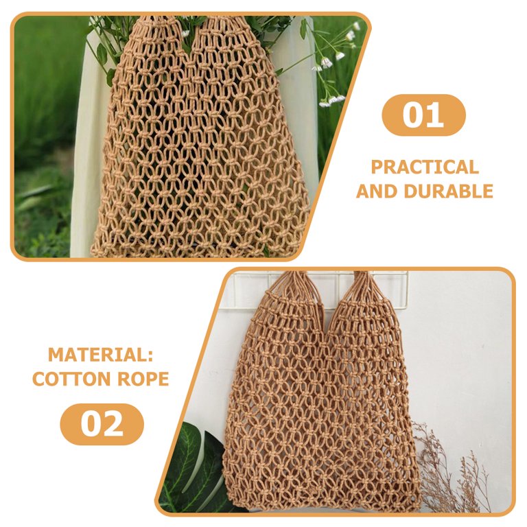 Beach Bags For Women Hollow-Out Knit Bag Vacation Summer Large Knitted Beach Bag Tote Woven Shoulder Purse Handbag - Product Details