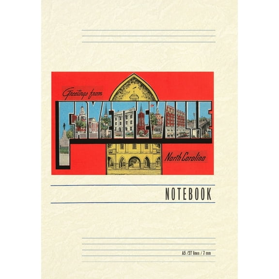 Vintage Lined Notebook Greetings from Fayetteville, (Paperback)