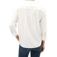 thumbnail image 2 of New  Banana Republic Womens White Split Neck 3/4 Sleeve Blouse Top Sz Large L 4046-5, 2 of 3