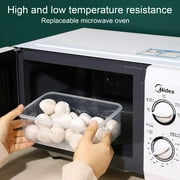 Yika Tupperware Kitchen Refrigerator Rectangular Food Container Microwave Heat Plastic Lunch Box Food Lunch Box Fruit Storage Sealed Box B