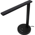 Mainstays Modern Dimmable LED Desk Lamp with USB Charging Port, Matte Black Finish, for All Ages