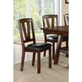 thumbnail image 7 of Contemporary Dark Walnut Finish 6pc Dining Set Dining Table 4x Chairs and Bench Kitchen Dining Room Furniture Solid wood, 7 of 7