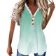 thumbnail image 1 of Gibobby Camisetas Mujer Baratas Manga Corta Camiseta manga corta con cuello en V sexy verano para mujer Gradación(Morado,CH), 1 of 5