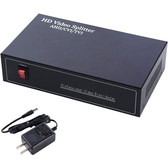 UHPPOTE BNC Coaxial HD 4 in 8 Out Ports AHD/CVI/TVI Video Distributor Amplifier Distributer Splitter