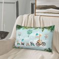 thumbnail image 4 of Plush Throw Pillow Covers, Animals Riding Across The Sky Pillow Cases with Invisible Zipper, Breathable Microfiber Pillow Cases Standard Size for Sleeping Bedroom Sofa Living Room 16x24, 4 of 5