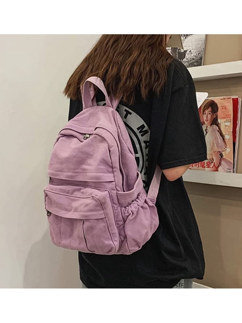 Mini Boho Canvas Backpack Vintage College School Backpack  display picture 3