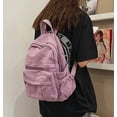 thumbnail image 5 of Mini Boho Canvas Backpack Vintage College School Backpack Women Student Bookbag Fairy Grunge Aesthetic Hippie Y2K Backpack (Green), 5 of 12