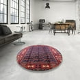 thumbnail image 4 of Ahgly Company Machine Washable Indoor Square Industrial Modern Rosy Pink Area Rugs, 8' Square, 4 of 7