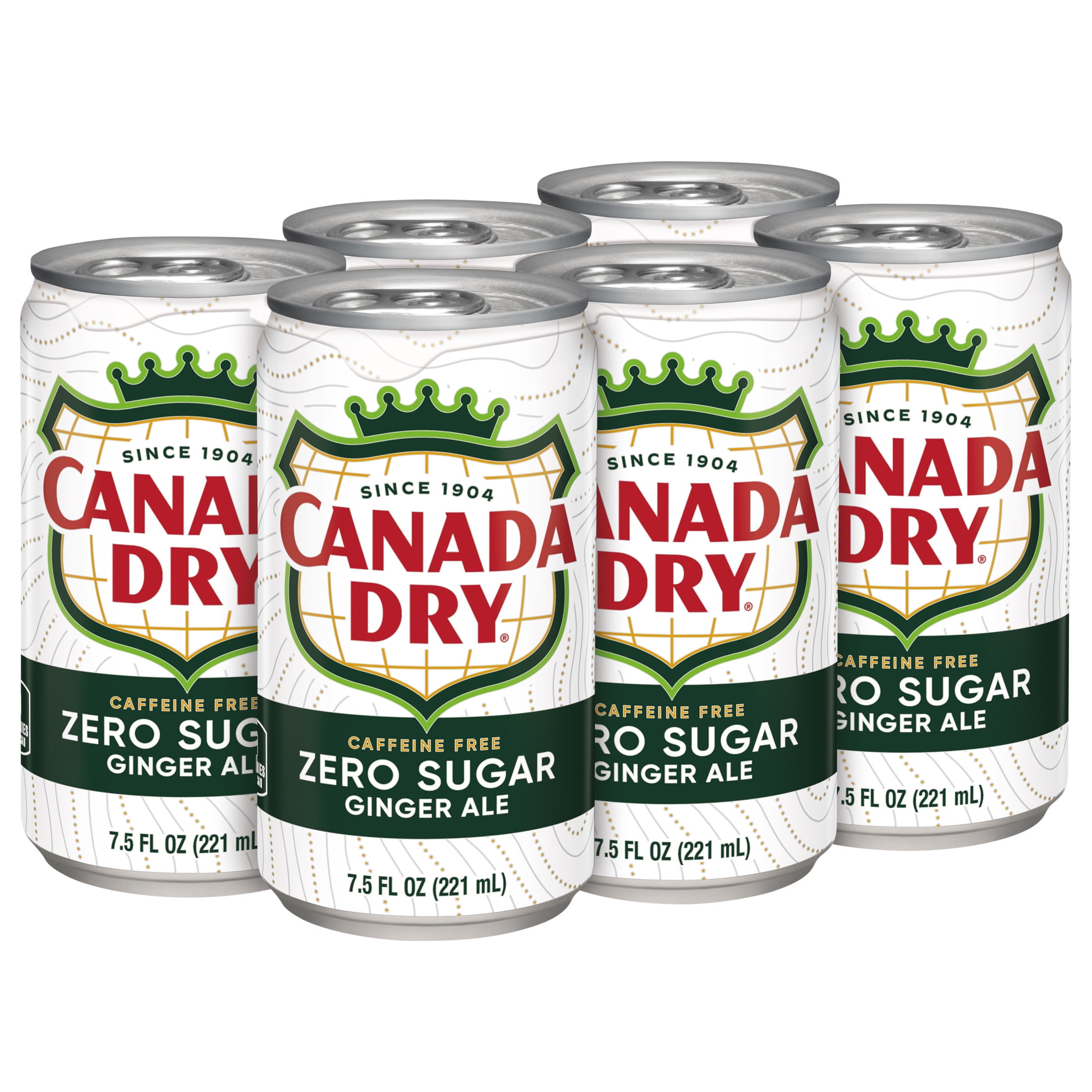 Canada Dry Zero Sugar Ginger Ale, Caffeine Free Soda Pop, 7.5 fl