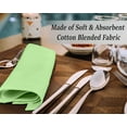 thumbnail image 3 of Ruvanti Cloth Napkins Set of 12, 18x18 inches Napkins Cloth Washable, Soft, Durable, Absorbent, Cotton Blend. Table Dinner Napkins Cloth for Hotel, Lunch, Restaurant, Wedding Parties - Light Green, 3 of 10