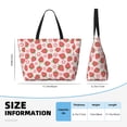 thumbnail image 2 of Yiaed Strawberry Flower Print Large Capacity Beach Travel Bag - Waterproof Zipper Vacation Tote for Sandproof Storage, and Camping, 2 of 5