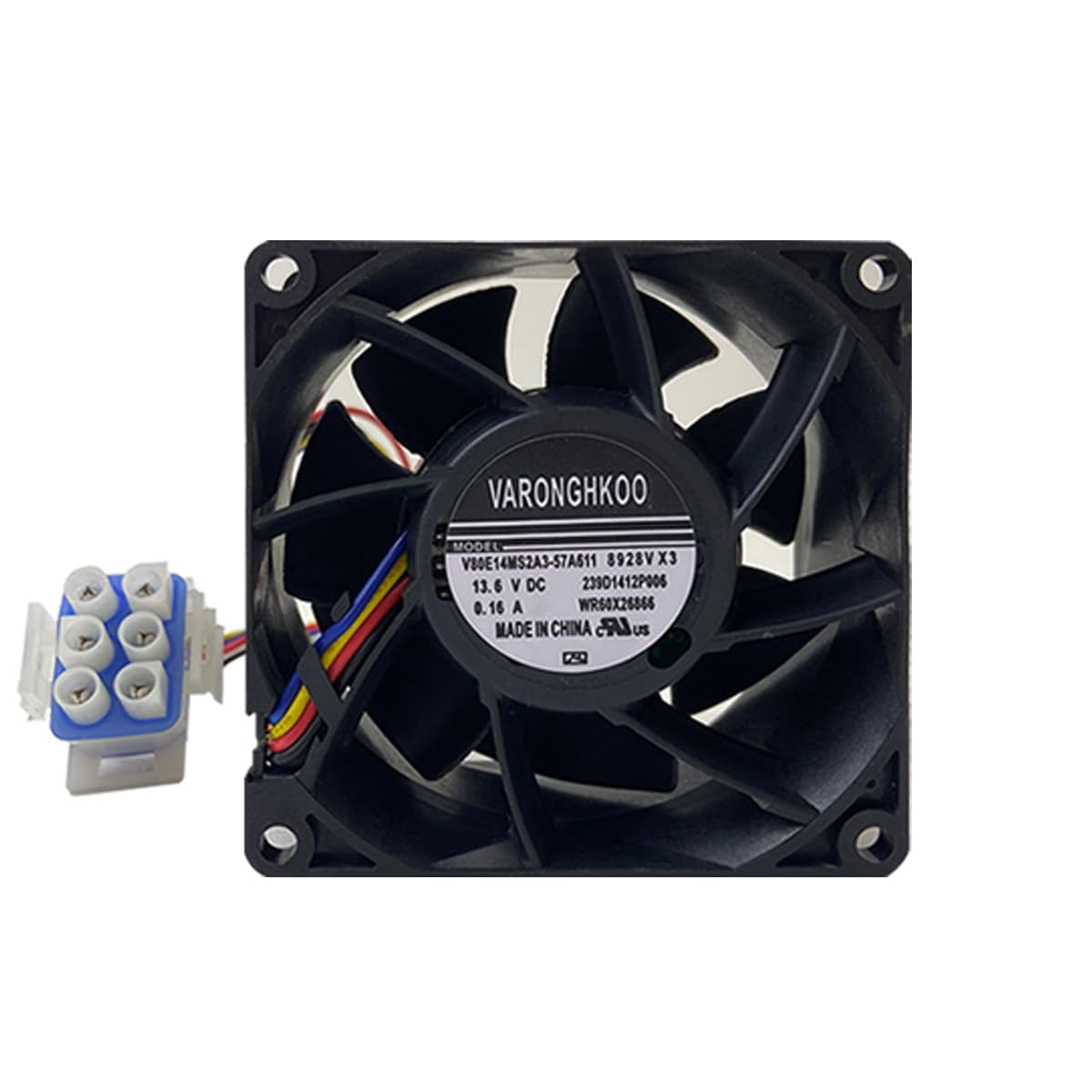 WR60X26866 Fridge Evaporator Fan-Motor, Replace V80E14MS2A3-57A611 WR60X26030, WR60X10341, WR60X10357, WR60X10356, Compatible with GE Refrigrator