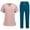 Light Pink, variant on MLQIDK Scrub Sets for Woman Plus Size Nurse Uniforms Stretchy V-Neck Scrub Tops and Pants Scrub Set Medical Scrub Sets Med Couture Scrubs Royal Blue S