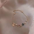 thumbnail image 5 of Pulsera con estrella pequeña y circonita para niña, pulsera con luna dulce para amiga, pulseras bonitas, 5 of 5