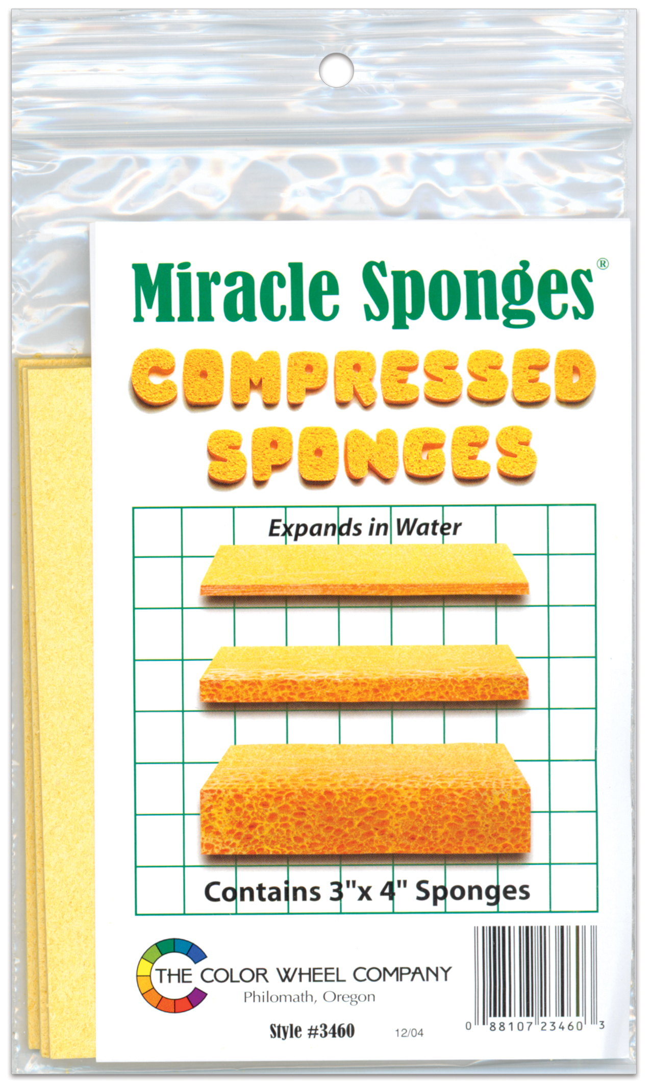 Compressed Sponges 4/Pkg3"X4"
