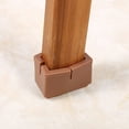 thumbnail image 2 of Unids/set Patas de Silla Protectores de Piso Rectángulo Protector de Patas de Muebles Fundas de Patas de Mesa Móviles Gratuitas con Suela de Goma (Transparencia) Café, 2 of 5