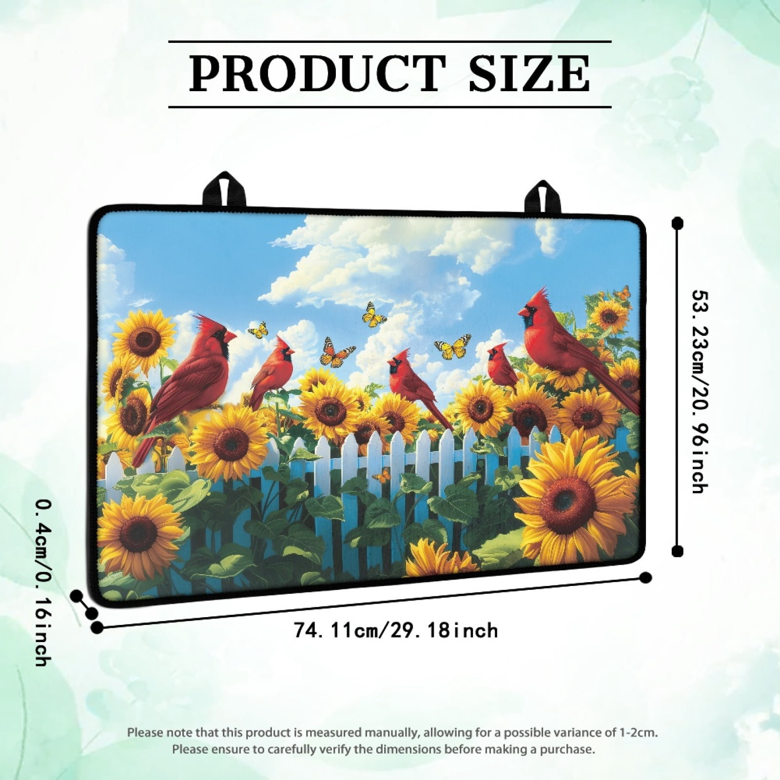 SEANATIVE Stove Top Cover for Glass Stove Cooktop Oven Mat Electric Stove Cover Countertop Surface Protection Multipurpose Electric Stove Mat, Sunflower North American Cardinal Bird Butterfly