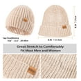 thumbnail image 3 of REDESS Winter Women's Beanie Hat Scarf Gloves Set-Beige, 3 of 4