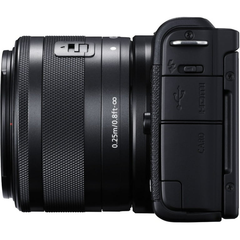 Canon EOS M200 DSLR - 24.1 MP, 4K, 3x zoom, EF-M 15-45mm Lens, Wi