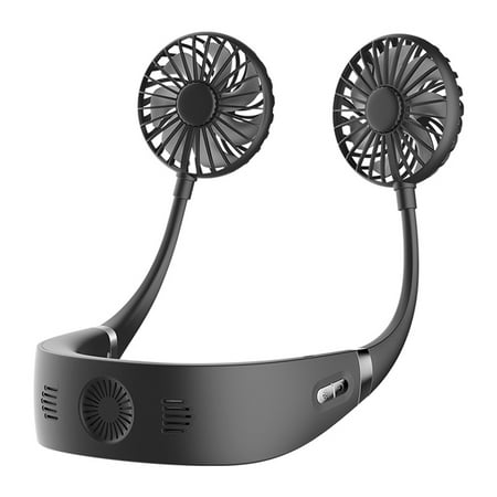 

Neck Fan Neckband USB Rechargeable Air Cooler Conditioner Fan-Black