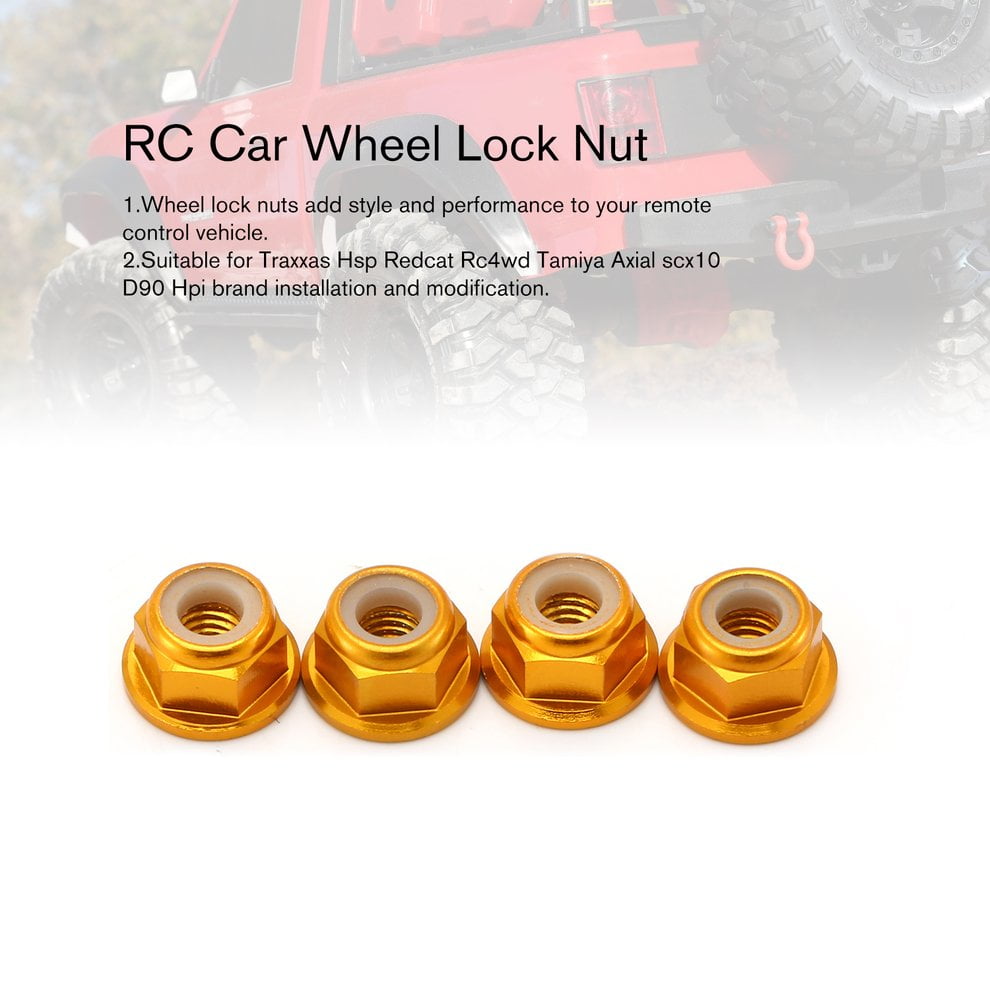 RC Lock Nut Aluminum Alloy Material 1:10 Scale Crawler Wheel Locks Spare Parts 