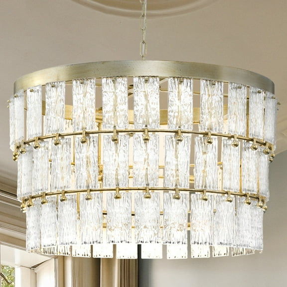 Luxury Glam Chandelier, Gilded Silver, UHP4952