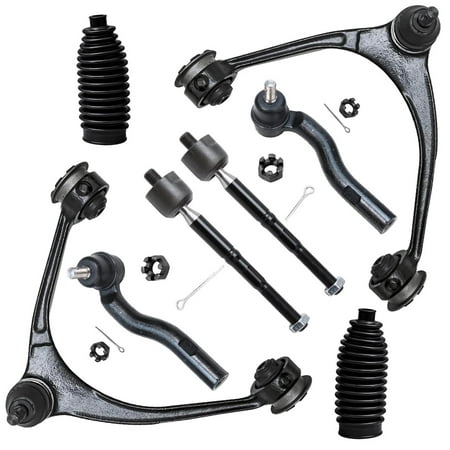 Detroit Axle - 8PC Front Upper Lower Control Arms Inner Outer Tie Rods w/Rack Boots for 1998-2005 Lexus GS300 - [1998-2000 Lexus GS400] - 2001-2005 Lexus GS430
