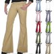 thumbnail image 1 of Pantalones de discoteca de los años 70 para hombre, pantalones vaqueros acampanados para hombre, pantalones vaqueros acampanados de los años 60 y 70, pantalones vaqueros vintage, A010-blanco, pequeñ, 1 of 4
