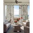 thumbnail image 6 of Vintage Botanical Blackout Curtains for Bedroom Living Room Darkening Curtains 54 Inch Long Summer Birds Pastoral Spring Floral Short Curtain for Small Window Treatment Grommet Drapes 42"x54"x2, 6 of 9