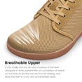 thumbnail image 4 of vibdiv Women Walking Shoes Wide Toe Barefoot Shoes Comfortable Non Slip Tennis Shoes Fashion Sneakers Light Brown Size 8, 4 of 7