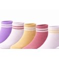 thumbnail image 3 of Calceta George para Niña, Tipo Quarter Diseño Rayas Multicolor 5 Pares Talla 7 a 9 años, 3 of 3