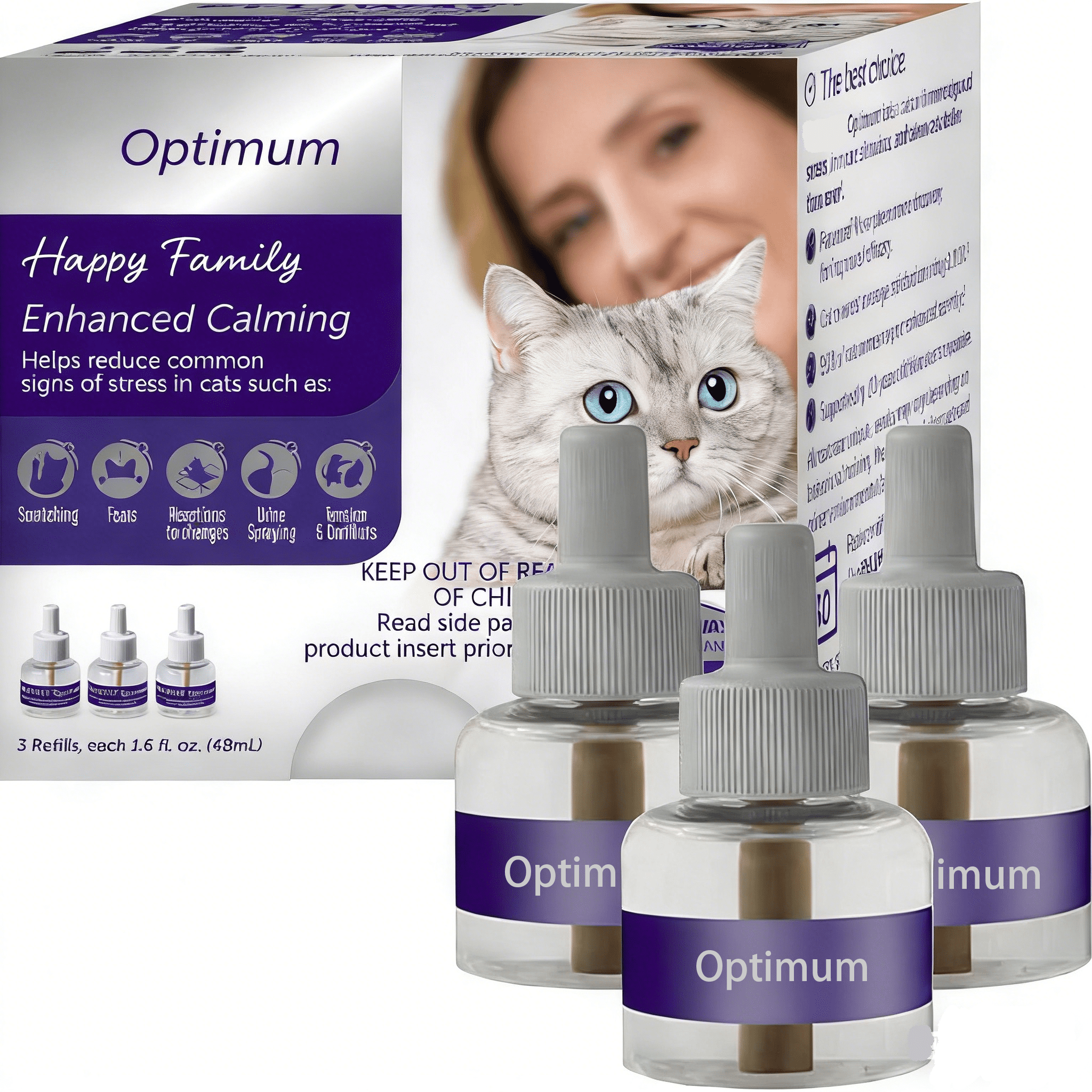 FELIWAY Optimum Cat Feline Pheromone Diffuser Treatment, Enhanced