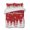 Red White, variant on Quilts Queen Size Bedding Set, Pink Christmas Trees Lightweight Quilted Comforter, Winter Xmas Snowflakes Pine Forest Soft Reversible Bedspread Coverlet with Pillow Covers for All Season, 90" x 96"
