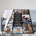 thumbnail image 5 of AISENIN Custom Blanket with Photo Text Family Blankets with Pictures Customized Blankets Personalized for Dad Mom Son Daughter Gifts, 5 of 5