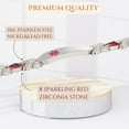 thumbnail image 4 of Wollet Magnetic Stainless Steel Medical Alert ID Bracelet for Women, Engraved Epilepsy, 4 of 8