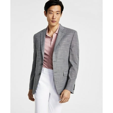Lauren Ralph Lauren Men's Classic Fit UltraFlex Grey Plaid Sport Coat 40R B4HP