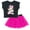 Black / pink, variant on Disney Lilo & Stitch Boxy Drop Shoulder T-Shirt and Mesh Tulle Skort Toddler to Big Kid